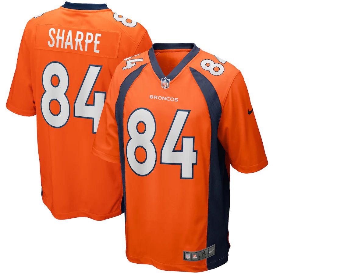 Men Denver Broncos #84 Shannon Sharpe Nike Orange Game Retired Player NFL Jersey